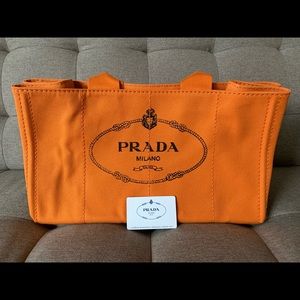 Prada Large Canapa Orange  Bag